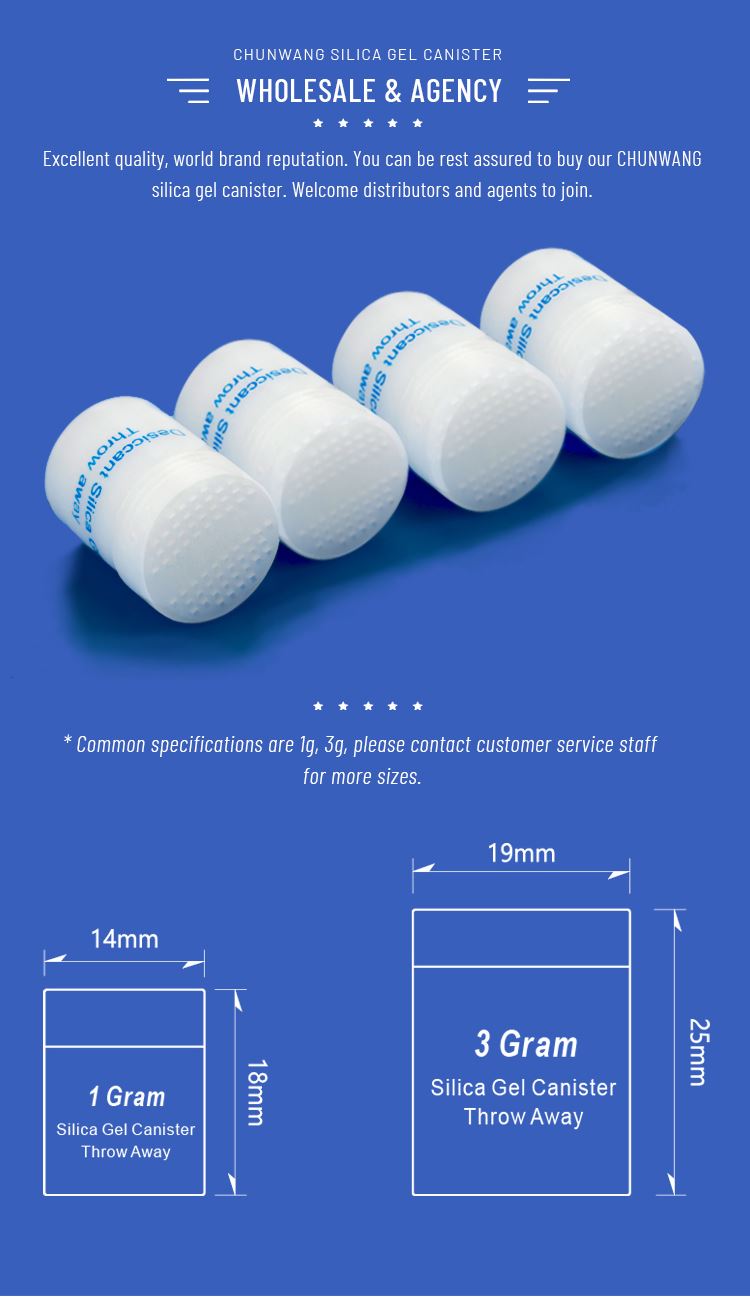 HDPE pharmaceutical silica gel canister