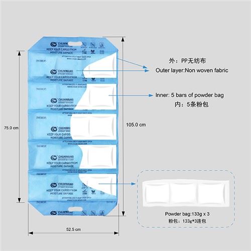 CaCl2 Desiccant Blanket 2.0KG For Container Shipping